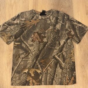 Men's Short Sleeve Realtree-Style Camo T-Shirt in Brown/Olive